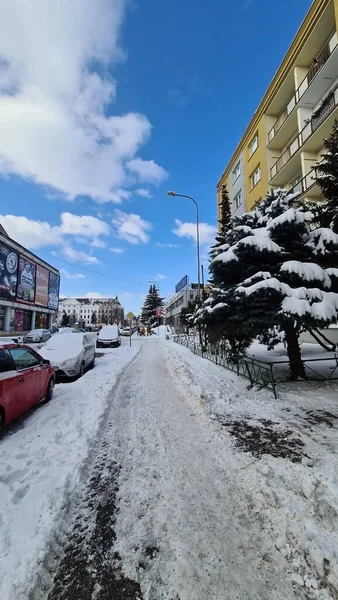 Kosice Stare Mesto Slowakei Februar 2021 Viee Während Der Wintersaison — Stockfoto