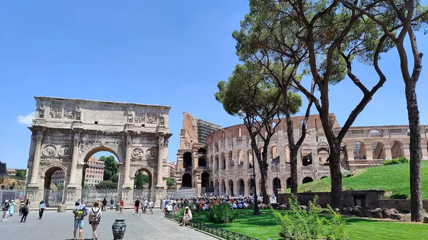 Rome Italy July 2022 Colosseum Rome Italy Ancient Roman Colosseum — Stock Fotó