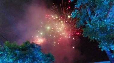 fireworks at night in Kerala India 
