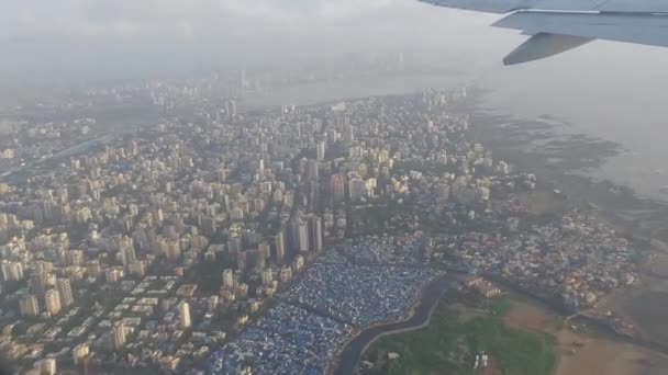 Ariel View Mumbai City View Flight — Wideo stockowe