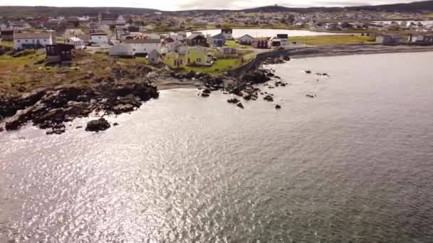 Bonavista Newfoundland Kanada Eylül 2022 Renkli Doğu Kıyısı Evleri Olan — Stok video
