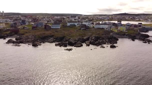 Bonavista Newfoundland Kanada Eylül 2022 Renkli Doğu Kıyısı Evleri Olan — Stok video