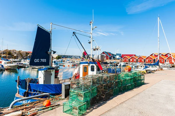 Ollas Langosta Frente Barco Pesca — Foto de Stock