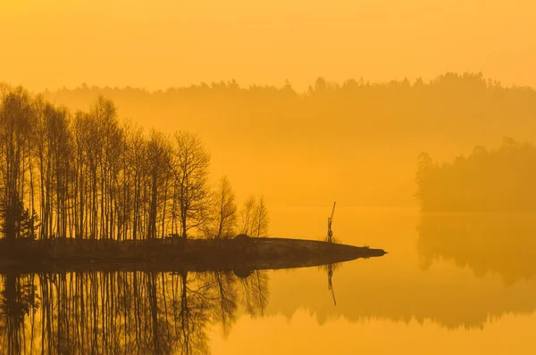 Misty Lake Lilla Delsjon Γκέτεμποργκ Σουηδία Ευρώπη — Φωτογραφία Αρχείου