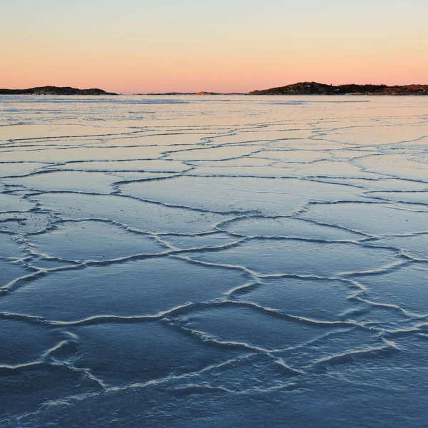 Mar Congelado Smithska Udden Gotenburg Suécia Europa — Fotografia de Stock