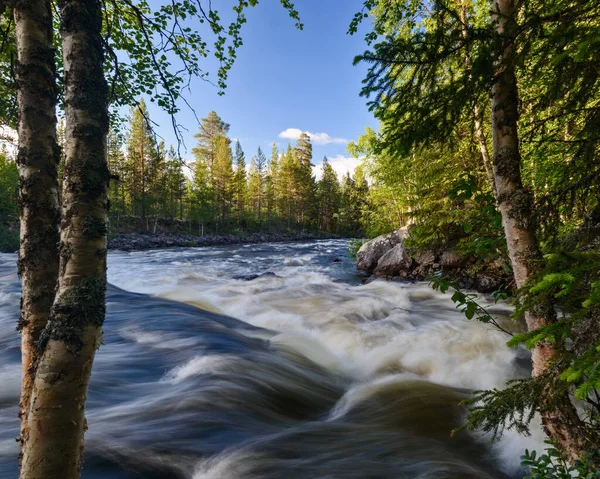 Strams River Dalarna Švédsko — Stock fotografie