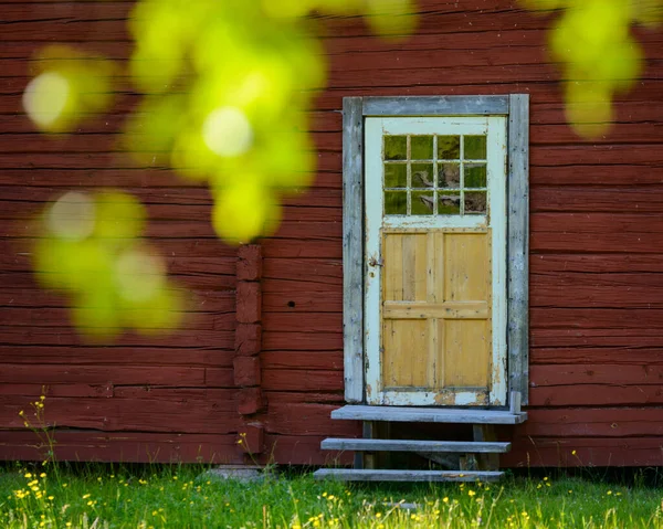 瑞典达拉纳Arvselen农场门 — 图库照片