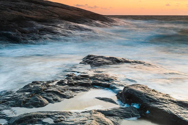 Прибрежные Пейзажи Волнами Швеция — стоковое фото