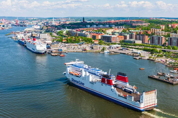 Navios Porto Gotemburgo Suécia — Fotografia de Stock