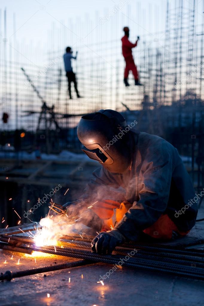 Working welder