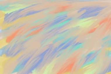Soyut renkli arkaplan dokusu, kanvadaki yağlı boyalarla fırça darbeleri