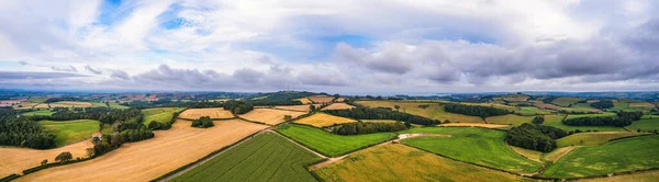 Панорама Полів Дрона Berry Pomeroy Village Devon England Europe — стокове фото