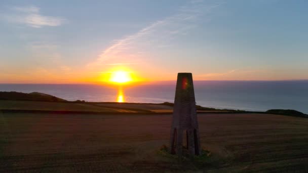 Sunrise Daymark Drone Kingswear Devon Angleterre Europe — Video