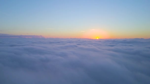 Salida Del Sol Sobre Niebla Dron Devon Inglaterra Europa — Vídeos de Stock
