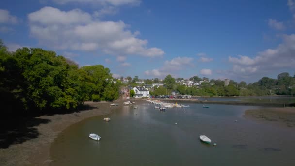 Stoke Gabriel River Dart Dron Devon Inglaterra Europa — Vídeos de Stock