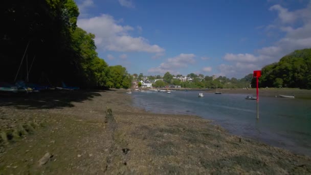 Stoke Gabriel River Dart Dintr Dronă Devon Anglia Europa — Videoclip de stoc