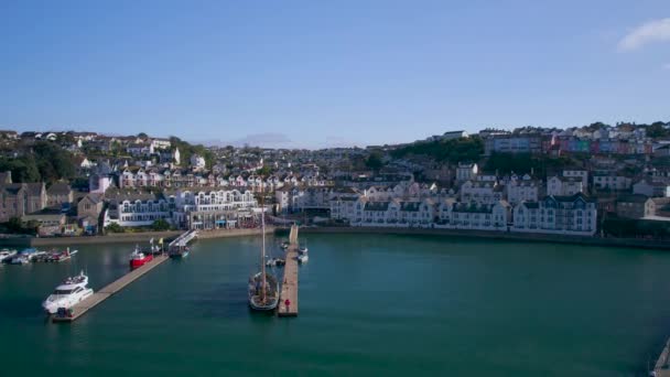 Brixham Marina Harbour Von Einer Drohne Aus Brixam Devon England — Stockvideo