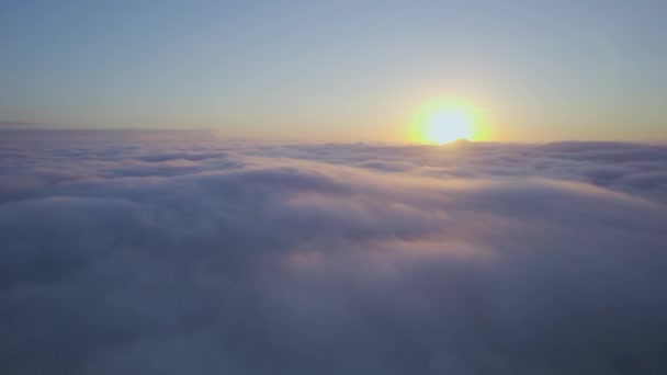 Salida Del Sol Sobre Niebla Dron Devon Inglaterra Europa — Vídeo de stock