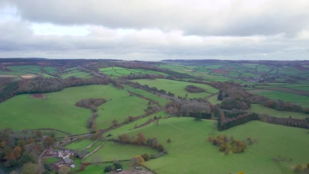 Ugbrooke House Gardens Drone Autumn Colors Exeter Devon England Europe — Stock video