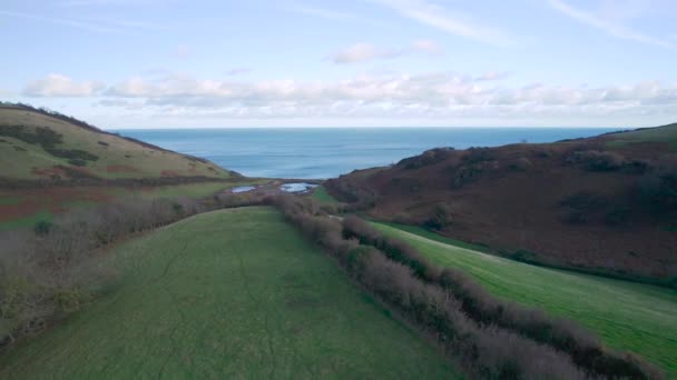 Ziemia Uprawna Nad Man Sands Kingwear Devon Anglia — Wideo stockowe