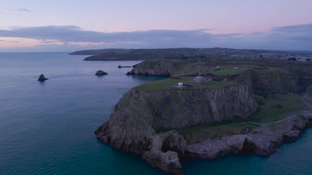 Αυγή Πάνω Από Berry Head Lighthouse Berry Head Brixham Devon — Αρχείο Βίντεο