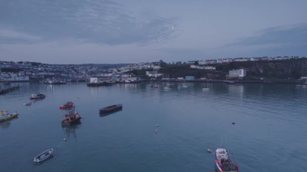 Panorama Von Brixham Marina Und Harbour Aus Einer Drohne Torbay — Stockvideo