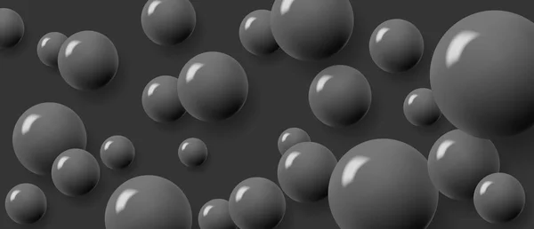 Black Bubbles Black Space Creating Texture Foam Mono Chrome Wallpaper — Stock vektor