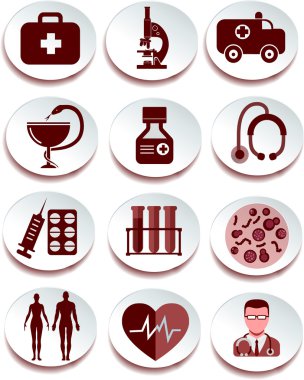 Medical icon set clipart