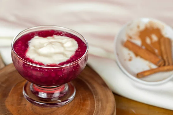 Brazilian dessert called sagu in wine version. Traditional from southern Brazil