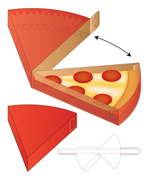 Scatola Imballaggio Die Design Modello Tagliato Modello — Vettoriale Stock