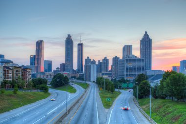 Atlanta downtown alacakaranlıkta