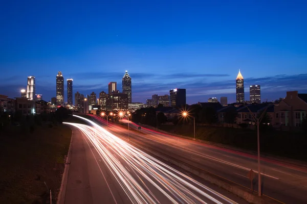 O melhor Atlanta Downtown tem vista para o crepúsculo — Fotografia de Stock