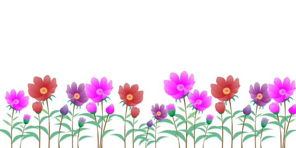Ilustrace Barevný Květ Izolované Bílém Pozadí — Stockový vektor
