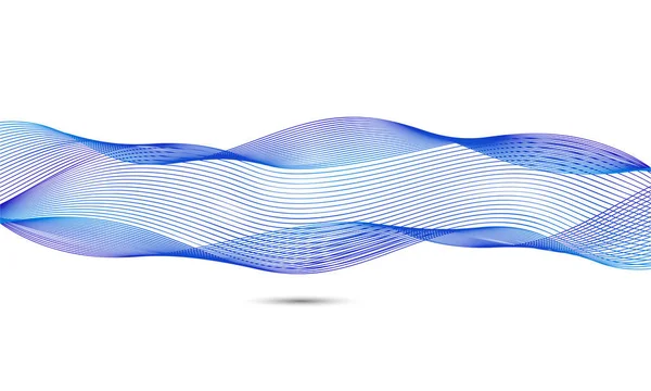 Abstract Blue Tone Geometric Curve Shapes White Background — Stockvektor