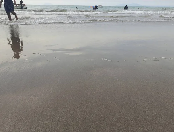 Παραλία Πρωί Άμμος Στην Παραλία — Φωτογραφία Αρχείου
