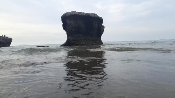 朝のビーチ 砂浜の砂は — ストック動画