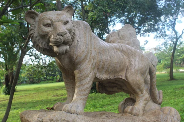 Estátua Shio Zodíaco Chinês Símbolo Animal Zodíaco Chinês Zodíaco Tailandês — Fotografia de Stock