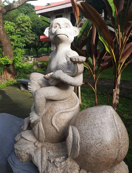 Estátua Shio Zodíaco Chinês Símbolo Animal Zodíaco Chinês Zodíaco Tailandês — Fotografia de Stock