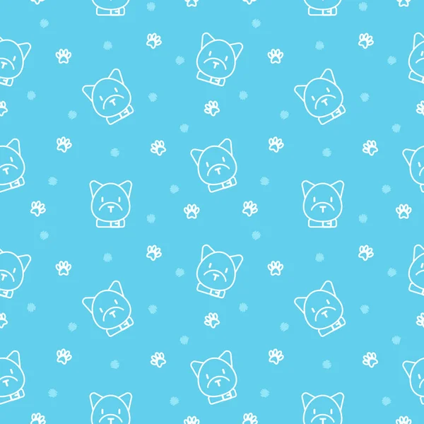 Children Vector Pattern Puppies Akita Inu Seamless Background Children Clothing — Vettoriale Stock