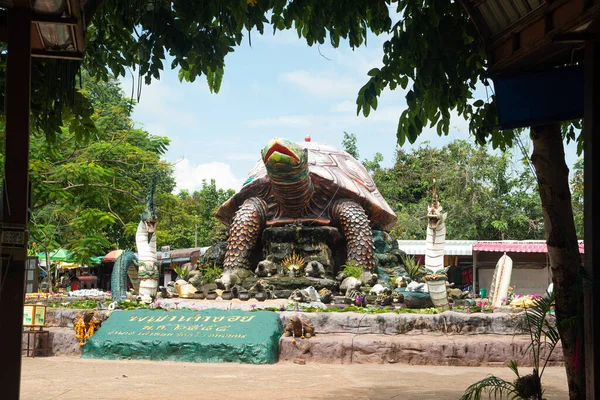 Estatua Tortuga Grande Aire Libre Instalada Para Que Las Personas — Foto de Stock