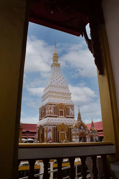 Phra Renu Wygląda Jak Kwadratowy Chedi Który Jest Wzorowany Phra — Zdjęcie stockowe