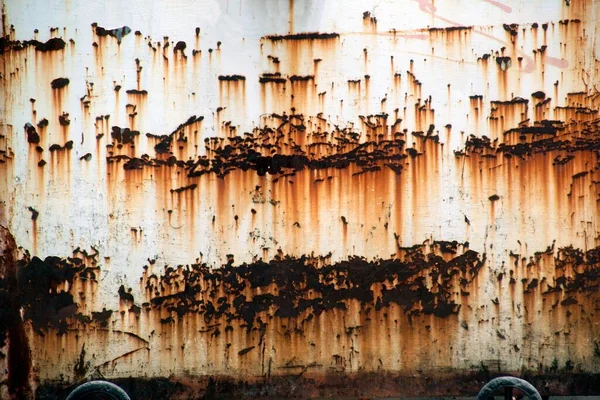 板金上の錆の痕跡の質感と背景 — ストック写真