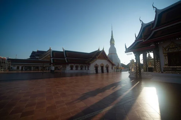 Tempo Noite Wat Phra Que Choeng Chum Worawihan Lugar Sagrado — Fotografia de Stock