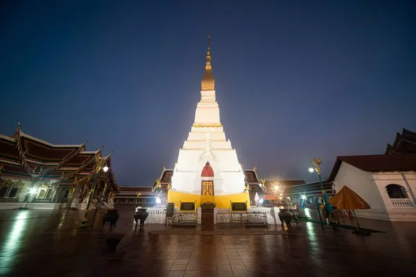 Sunset Time Wat Phra Choeng Chum Worawihan Important Sacred Place — Fotografia de Stock