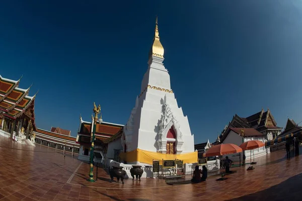 Сакон Накорн Тайланд Декабря 2018 Года Древняя Белая Пагода Ват — стоковое фото
