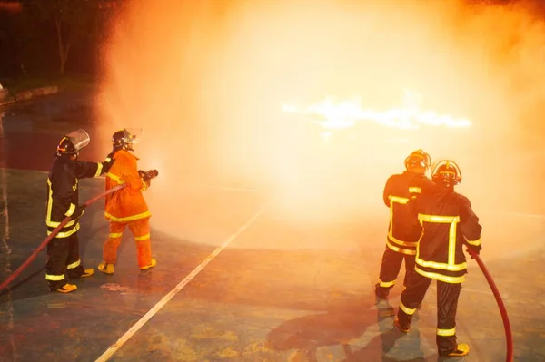Pichit Thailand August 2020 Unidentified Asian Firefighter Saves Teammates Burn — Fotografia de Stock
