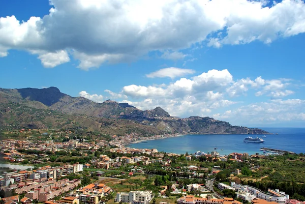 Landschaft von taormina, sizilien, italien — Stockfoto