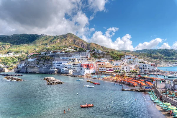 Neapel Ischia Italien Juli 2021 Landskap Med Fiskebyn Sant Angelo — Stockfoto
