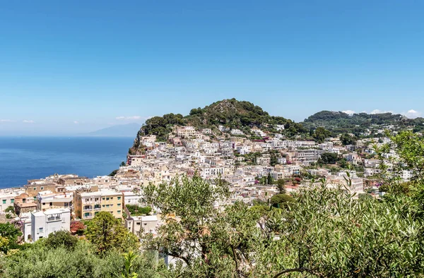 View Characteristic Town Capri Famous Island Italy — Foto Stock