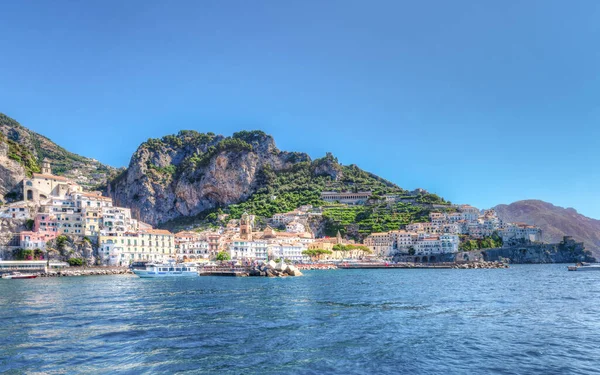 Costa Amalfi Italia Julio 2021 Espectacular Vista Desde Mar Sobre —  Fotos de Stock